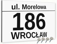 Tabliczka adresowa Nierdzewna Tablica adres posesji Biała 20x15 Różne wzory