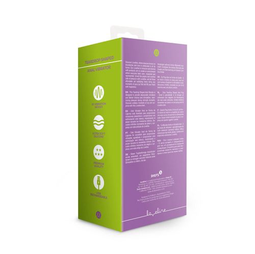 Teardrop Shaped Anal Vibrator - Clear Purple na Arena.pl