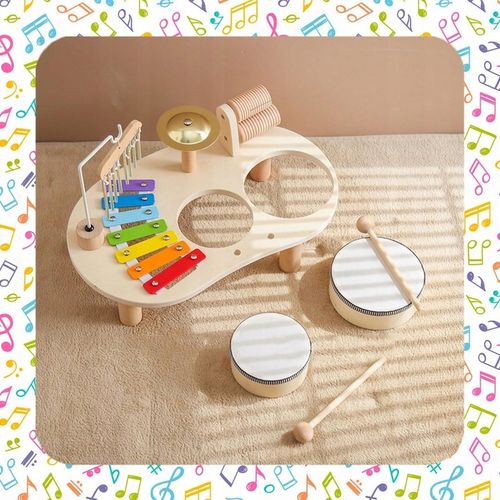 TABLICA MANIPULACYJNA SENSORYCZNA MUZYCZNA PERKUSJA CYMBAŁKI EDUKACYJNA XXL na Arena.pl