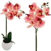 Storczyk sztuczny różowy wysoki kwiat w doniczce 50 - 60 cm orchidea