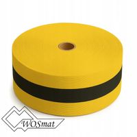 TAŚMA OSTRZEGAWCZA MATERIAŁOWA ŻÓŁTO-CZARNA 100M