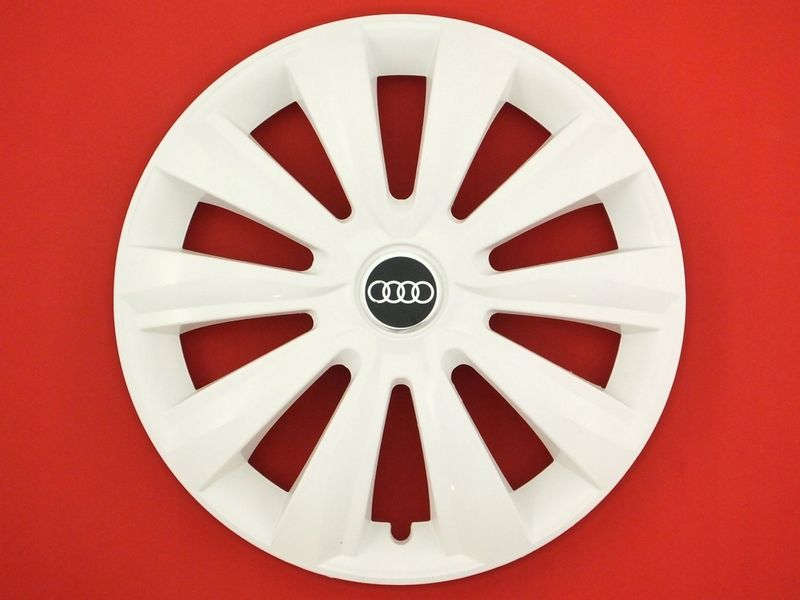 KOŁPAKI 15'' AUDI - B3 B4 A1 A2 A3 A4 A5 BIAŁE DLB zdjęcie 2