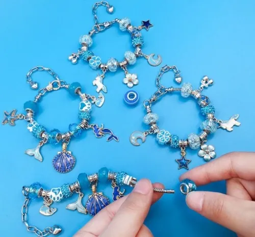 Zestaw do Robienia Bransoletek Koraliki Charms na Arena.pl