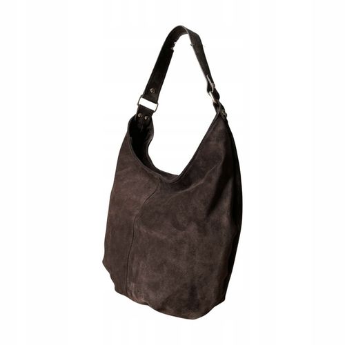 CZEKOLADOWA ZAMSZOWA TOREBKA WOREK BRĄZOWA TOREBKA ZAMSZ NATURALNY ZAMEK na Arena.pl