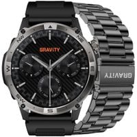 smartwatch gravity czarny pasek + bransoleta gt46-1