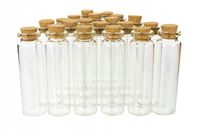 BUTELECZKA szklana 20x75mm 7,5cm z korkiem 20szt.