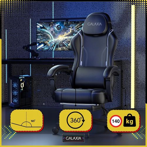 FOTEL GAMINGOWY BIUROWY Obrotowy Kubełkowy Krzesło Gamingowe Z Podnóżkiem na Arena.pl