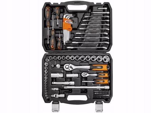 NEO Klucze nasadowe 1/4' 1/2' zestaw 100 szt. 10-206 TORX NASADKI WALIZKA na Arena.pl