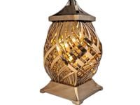 ZNICZ ZNICZE LAMPION NA GRÓB SDB METALIZA ZŁOTO+ŚWIECA LED