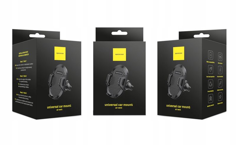Spacecase Car Holder Sc16 Universal Air Vent Black zdjęcie 16