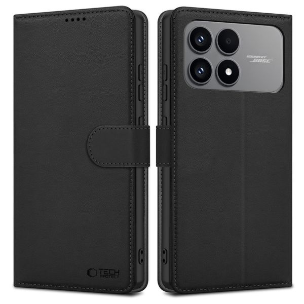 tech-protect wallet xiaomi poco f8 pro black zdjęcie 1