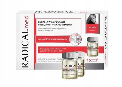 Ideepharm Radical Med kuracja przeciw wypadaniu włosów w ampułkach 15x 5 ml na Arena.pl