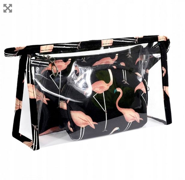 Zestaw 3 kosmetyczek - czarne zdjęcie 1