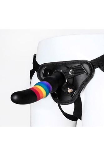 COLOURFUL LOVE STRAP ON SOLID DILDO na Arena.pl