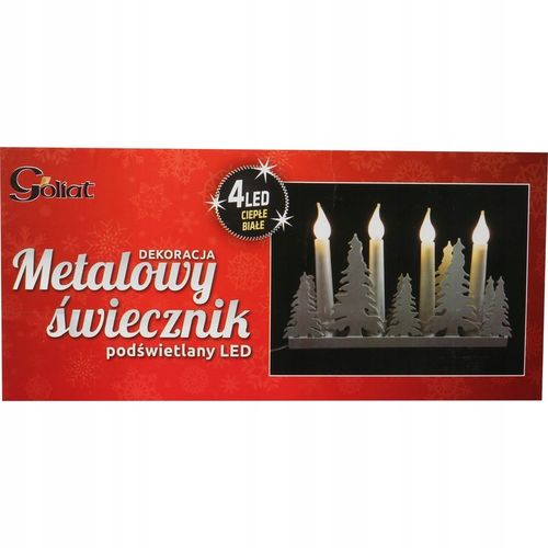 Świecznik adwentowy 3d biały dekoracje świąteczne na Arena.pl