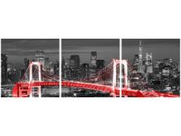 90CM 30CM OBRAZ DRUK TOKYO MOST TĘCZOWY CZERWIENI