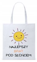 Dla Brata Na Prezent Torba Eco Biała Shopper Z Nadrukiem Ze Zdjęciem