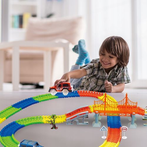 TOR WYGINANY MAGICZNY DLA DZIECI ŚWIECĄCE AUTA SAMOCHODZIKI 360 EL KOLEJKA na Arena.pl