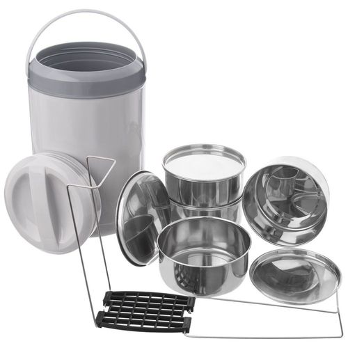 Menażka Termiczna Piętrowa do Przenoszenia Żywności na Obiad Posiłki 4x0,8l na Arena.pl