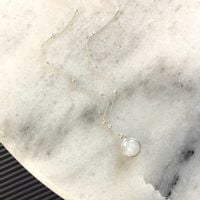 Srebrny naszyjnik z kamieniem księżycowym