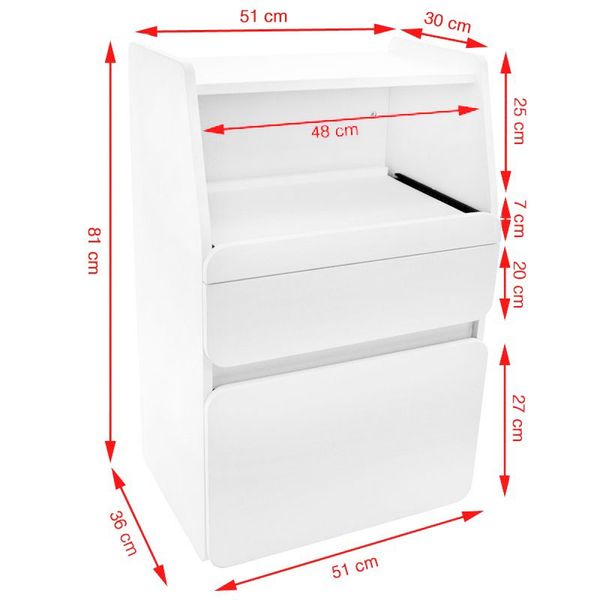 Szafka Azzurro midi 970 biała + zdjęcie 9