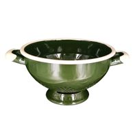 Durszlak Emaliowany Zielony na Nóżce 2,4 L Ręcznie Robiony