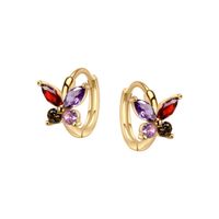 srebrne pozłacane, kolorowe kolczyki dla dziewczynki lub kobiety - kdk6415y