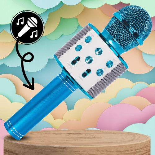 BEZPRZEWODOWY MIKROFON DLA DZIECI ZESTAW DO KARAOKE BLUETOOTH ETUI USB na Arena.pl