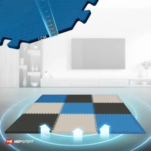 Ochrona podłogi wytrzymała mata puzzle pod sprzęt fitness do siłowni 9szt na Arena.pl