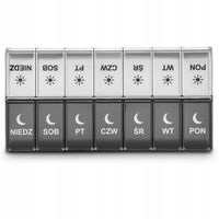 Pojemnik kasetka na leki pudełko organizer - POLSKIE NAPISY