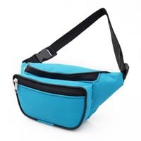 NERKA saszetka biodrówka damska polska matowa N080 niebieska