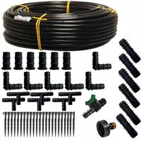 LINIA KROPLUJĄCA 50m+76EL NAWADNIANIE KROPELKOWE WĄŻ KROPELKUJĄCY SOLIDNY