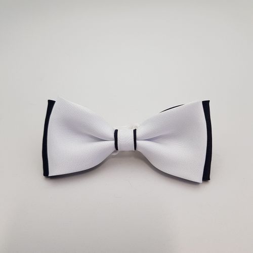 KOMUNIJNA MUSZKA BIAŁO GRANATOWA MUCHA Z BIAŁĄ POSZETKĄ na Arena.pl