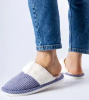 Niebieskie ciepłe kapcie Frappier 38-39