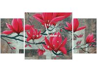 80X40CM ZEGAR FUKSJOWA MAGNOLIA OBRAZ