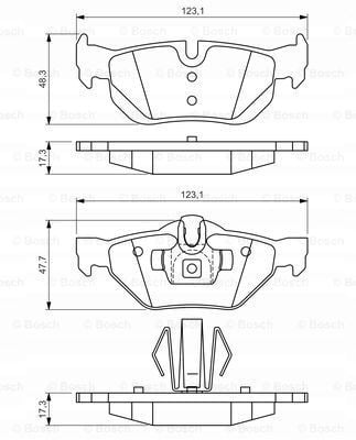 BOSCH KLOCKI HAMULCOWE TYŁ BMW E90 E91 E92 E93 X1 E84 BMW 1 E81 E87 E82 E88 na Arena.pl