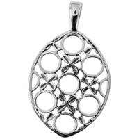 SREBRNY WISIOREK AŻUROWY Z MODNYM WZOREM SREBRO PRÓBY 925