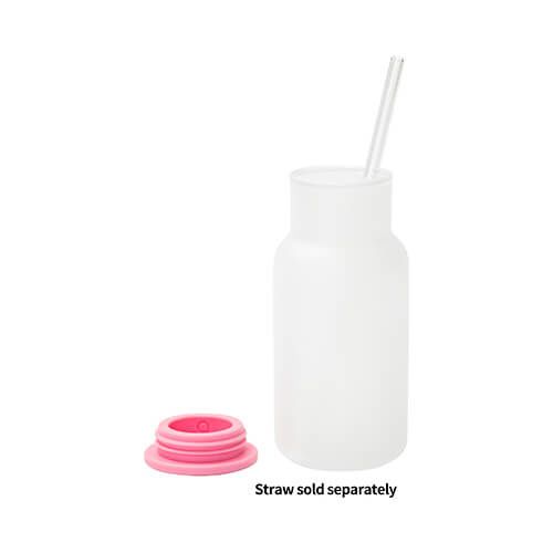 Kubek - butelka 550 ml do sublimacji z różową pokrywką na Arena.pl