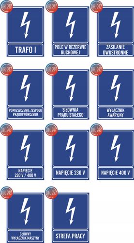 Tabliczka informacyjna - Transformator 1000 KVA grawer piktogram 20x6 cm na Arena.pl