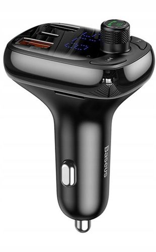 BASEUS TRANSMITER FM BLUETOOTH SZYBKA ŁADOWARKA 3x USB USB-C 36W PD QC 3.0 na Arena.pl