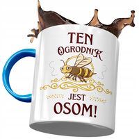 Kubek Błękitny Dla Ogrodnika Ogrodnik Jest Osom Z Nadrukiem Ze Zdjęciem