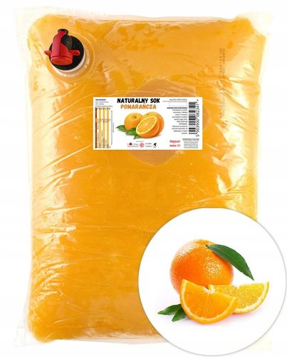 SOK POMARAŃCZOWY Z POMARAŃCZY POMARAŃCZA TŁOCZONY 100% NFC ŚWIEŻY 5L na Arena.pl
