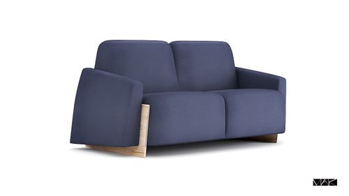 Sofa Bao 160 cm niebieska ciemna D2 na Arena.pl