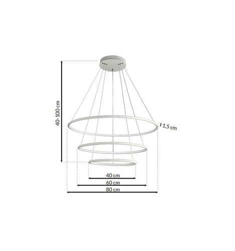 Lampa Wisząca Orion Biały 99W LED na Arena.pl