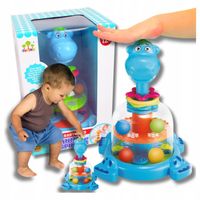 Interaktywna Zabawka Bączek Zjeżdżalnia Koło z Kuleczkami Karuzela Hipcio