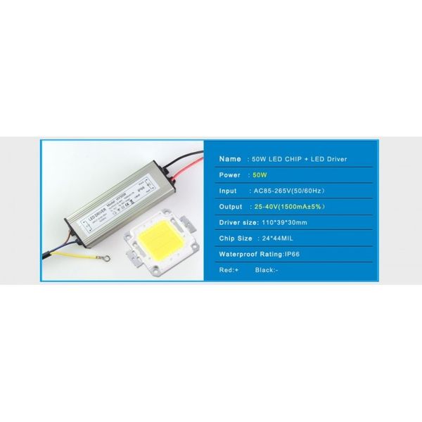 Dioda 30W Cob + Driver Zasilacz +Pasta zdjęcie 1