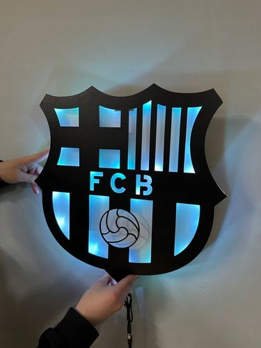 FC Barcelona Herb Lampka LED Piłka Nożna Prezent Lampka Nocna + GRATIS na Arena.pl