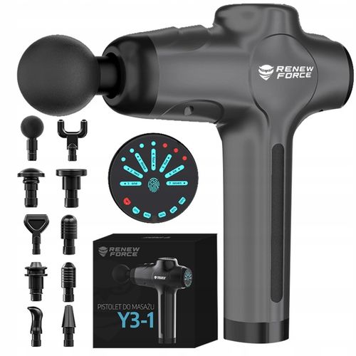 PISTOLET DO MASAŻU masażer do pleców ciała nóg karku stóp +10 KOŃCÓWEK 120W na Arena.pl