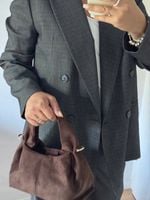 Torebka Gallantry Paris czekoladowa listonoszka zamsz zamszowa eco brązowa