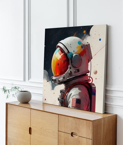 Obraz na płótnie abstrakcja astronauta 100x100 cm na Arena.pl